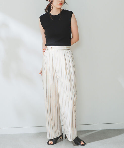 B:MING by BEAMS（ビーミングバイビームス）の「B:MING by BEAMS / ストライプ ストレート パンツ（その他パンツ・レディース・ブルー/ブラウン系その他・MEDIUM/SMALL）」の6枚目の写真