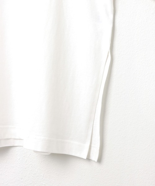 andme(アンドミー)の「オーバーサイズメッセージプリント長袖Tシャツ(Tシャツ/カットソー・レディース・ホワイト×グレー/チャコールグレー/パープル/ホワイト×ブラウン/ホワイト×パープル/ホワイト×グリーン・M)」の18枚目の写真