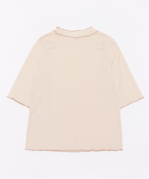 Samansa Mos2 blue(サマンサモスモスブルー)の「リブハイネックTシャツ(Tシャツ/カットソー・レディース・ブラウン/オフホワイト/マスタード/ライトベージュ/チャコール・MEDIUM/LARGE)」の20枚目の写真
