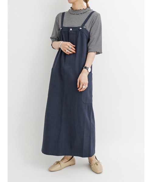 Samansa Mos2 blue(サマンサモスモスブルー)の「リブハイネックTシャツ(Tシャツ/カットソー・レディース・ブラウン/オフホワイト/マスタード/ライトベージュ/チャコール・MEDIUM/LARGE)」の7枚目の写真
