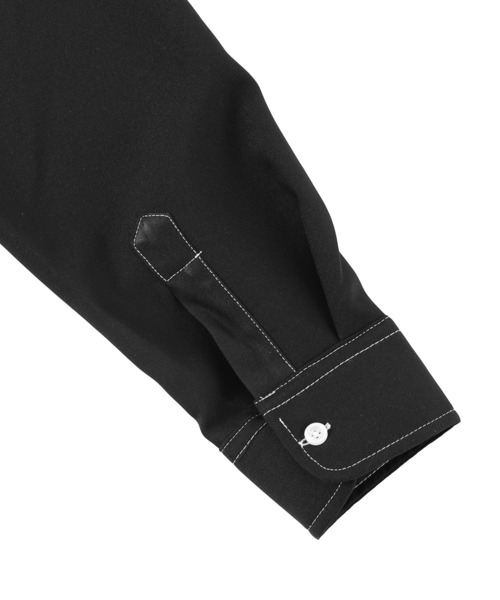 Figments（フィグメンツ）の「ステッチシャツ（シャツ/ブラウス・レディース・ホワイト/ブラック・FREE）」の3枚目の写真