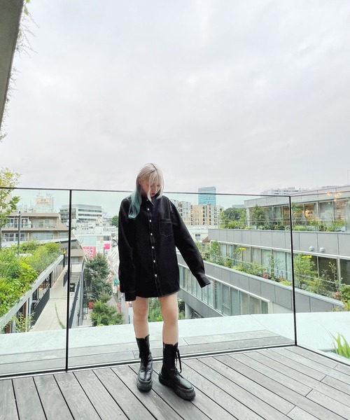 Figments（フィグメンツ）の「ステッチシャツ（シャツ/ブラウス・レディース・ホワイト/ブラック・FREE）」の9枚目の写真