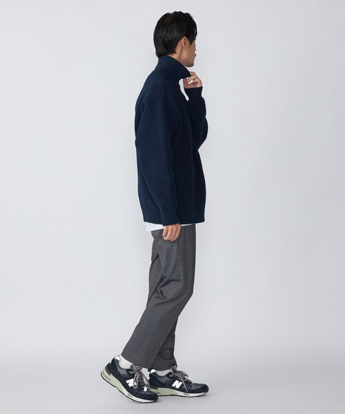 SHIPS（シップス）の「*SHIPS: 7ゲージ リラックスフィット 度詰め 畔編み ハーフジップ ニット（ニット/セーター・メンズ・ネイビー/イエロー系/ダークグレー/グリーン・LARGE/X-LARGE/MEDIUM/SMALL）」の20枚目の写真