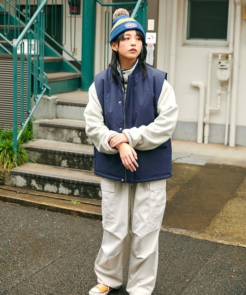 セール】【SPOC STORE】リブカラー中綿ベスト（ダウンベスト）｜SPOC