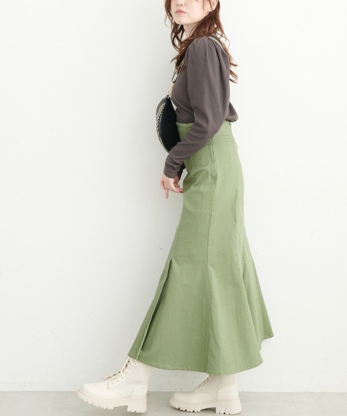 FREE'S MART（フリーズマート）の「【Sシリーズ対応】ハイウエストタックマーメイドデニムスカート（デニムスカート・レディース・グリーン系その他/ブルー系その他/ダークネイビー・SMALL/MEDIUM/X-SMALL）」の12枚目の写真