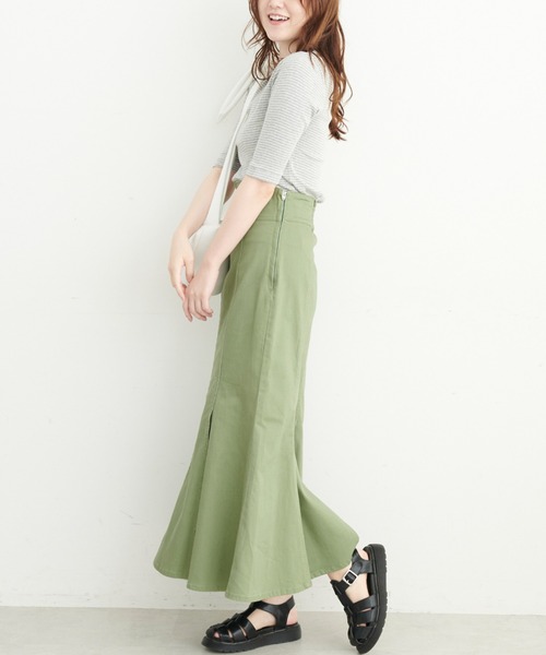 FREE'S MART（フリーズマート）の「【Sシリーズ対応】ハイウエストタックマーメイドデニムスカート（デニムスカート・レディース・グリーン系その他/ブルー系その他/ダークネイビー・SMALL/MEDIUM/X-SMALL）」の9枚目の写真