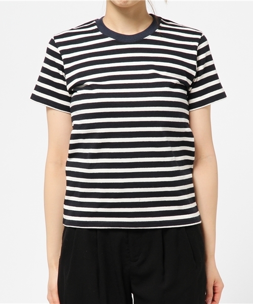 Sheta（シータ）の「クルーネックボーダーTee（Tシャツ/カットソー・レディース・ネイビー・FREE）」の2枚目の写真