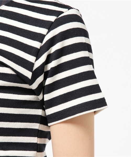 Sheta（シータ）の「クルーネックボーダーTee（Tシャツ/カットソー・レディース・ネイビー・FREE）」の6枚目の写真