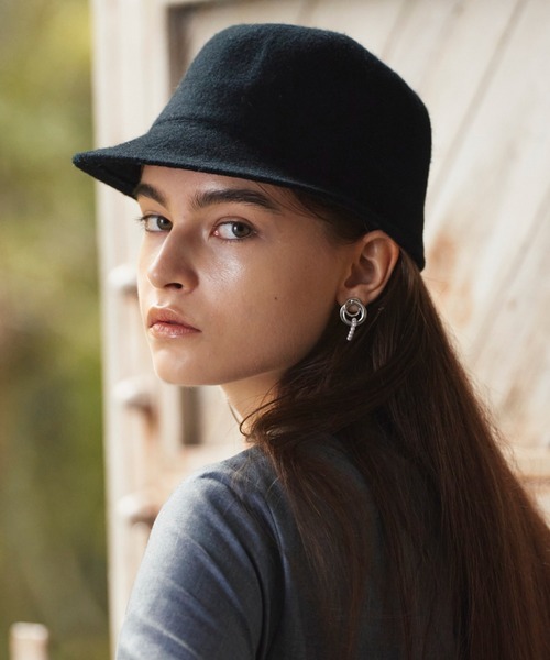 Cheek（チーク）の「ウールジョッキーキャップ（キャップ・レディース・ブラック/グレー・FREE）」の11枚目の写真