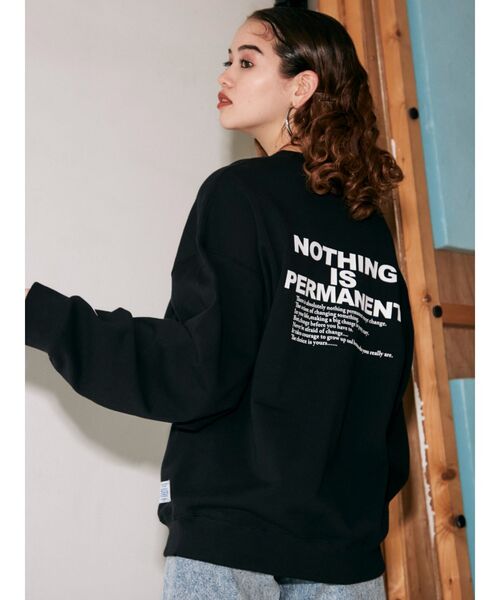 RUSSELL（ラッセル）の「ルーズプリントワイドプルオーバー（スウェット・レディース・ブラック/ネイビー/ホワイト・FREE）」の5枚目の写真