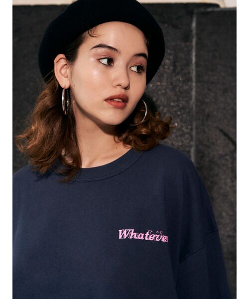 RUSSELL（ラッセル）の「ルーズプリントワイドプルオーバー（スウェット・レディース・ブラック/ネイビー/ホワイト・FREE）」の11枚目の写真