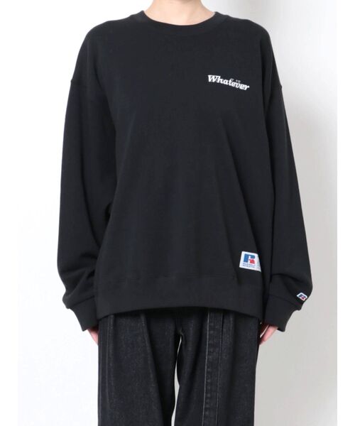 RUSSELL（ラッセル）の「ルーズプリントワイドプルオーバー（スウェット・レディース・ブラック/ネイビー/ホワイト・FREE）」の14枚目の写真