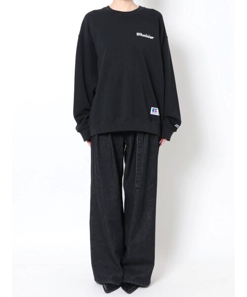 RUSSELL（ラッセル）の「ルーズプリントワイドプルオーバー（スウェット・レディース・ブラック/ネイビー/ホワイト・FREE）」の22枚目の写真