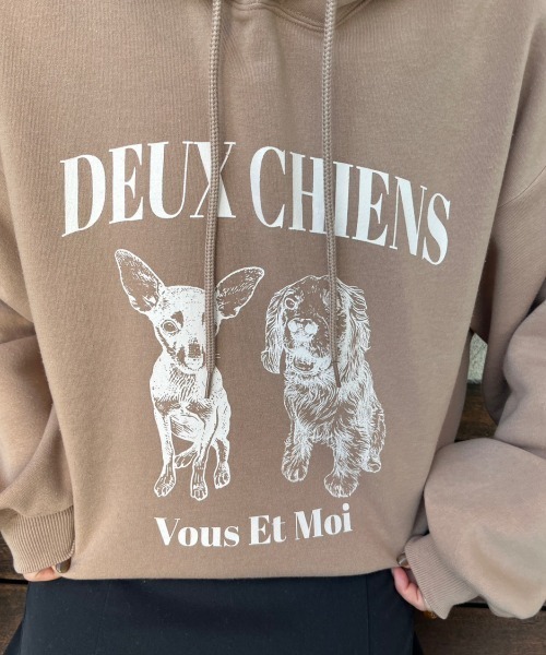 nemne store（ネンネストア）の「【低身長用サイズあり】裏起毛プリントスウェットパーカー（パーカー・レディース・グレー系その他/ベージュ/オートミール/ネイビー・SMALL/MEDIUM）」の19枚目の写真