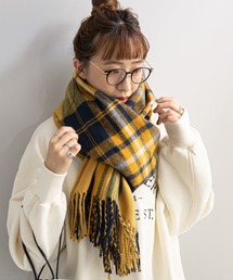 チェック大判ストール