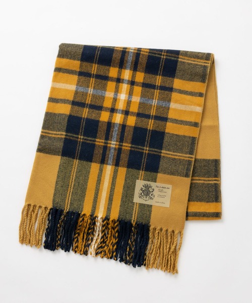 DISCOAT(ディスコート)の「チェック大判ストール(ストール/ショール・レディース・ブラウン/ピンク/イエロー/ブルー/アイボリー・FREE)」の13枚目の写真