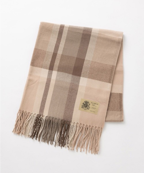 DISCOAT(ディスコート)の「チェック大判ストール(ストール/ショール・レディース・ブラウン/ピンク/イエロー/ブルー/アイボリー・FREE)」の17枚目の写真