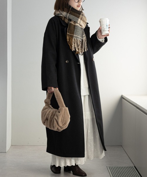 DISCOAT(ディスコート)の「チェック大判ストール(ストール/ショール・レディース・ブラウン/ピンク/イエロー/ブルー/アイボリー・FREE)」の18枚目の写真