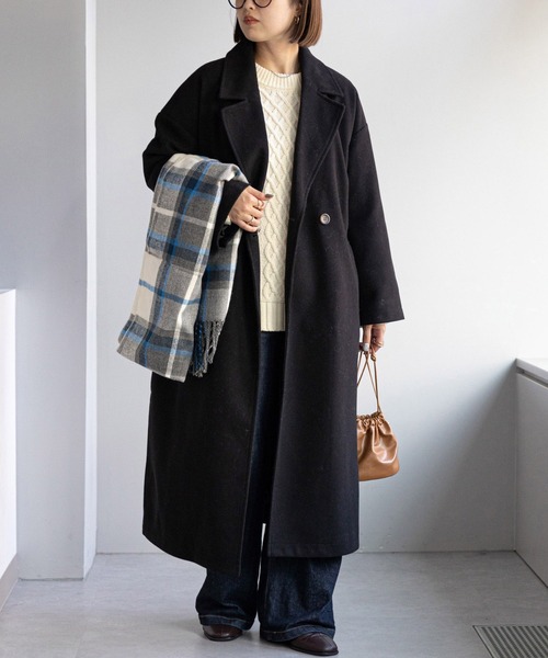 DISCOAT(ディスコート)の「チェック大判ストール(ストール/ショール・レディース・ブラウン/ピンク/イエロー/ブルー/アイボリー・FREE)」の11枚目の写真