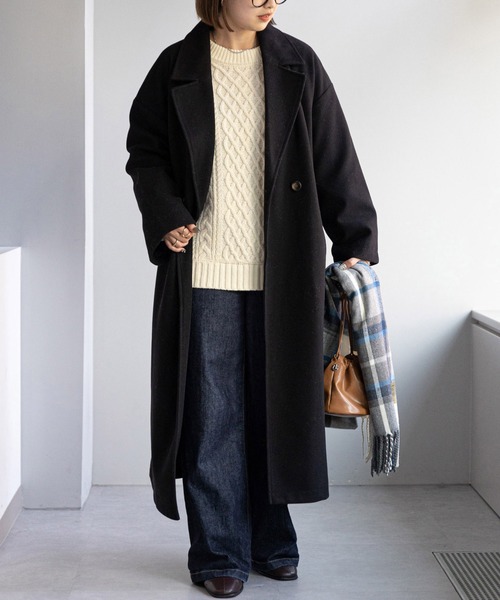 DISCOAT(ディスコート)の「チェック大判ストール(ストール/ショール・レディース・ブラウン/ピンク/イエロー/ブルー/アイボリー・FREE)」の15枚目の写真