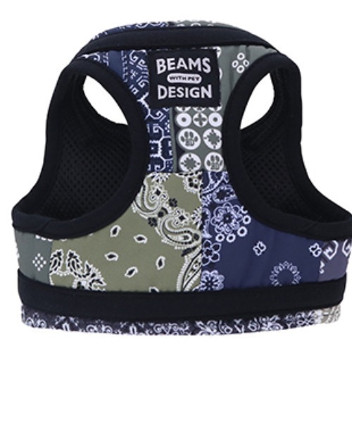 BEAMS DESIGN 犬用ハーネス・リードセット　Sサイズ　バンダナ柄 BEAMS DESIGN（ビームス デザイン）ハーネス オリジナルバンダナ