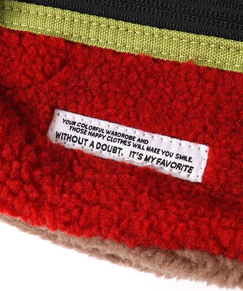 BREEZE（ブリーズ）の「ボアショルダーポーチ（ボディバッグ/ウエストポーチ・キッズ・レッド/アイボリー・FREE）」の11枚目の写真