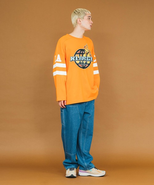 XLARGE(エクストララージ)の「DOUBLE KNEE WORK PANTS(その他パンツ・メンズ・オレンジ/ライトインディゴブルー/ブラック/オリーブ・30inch/32inch/34inch/36inch)」の14枚目の写真