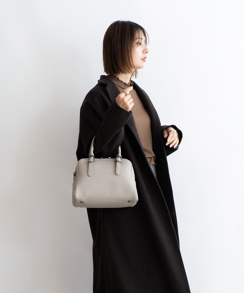 VitaFelice（ヴィータフェリーチェ）の「ベルトハンドル2wayミニボストンバッグ（ボストンバッグ・レディース・ブラック/モカ/ライトグレー・FREE）」の11枚目の写真