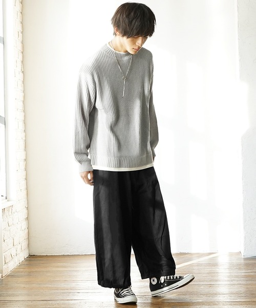MinoriTY（マイノリティ）の「【MinoriTY】極太ワイドバルーンパンツ 極太デニムパンツ バギーパンツ イージーパンツ メンズ（デニムパンツ・メンズ・ブラウン/オフホワイト/ブラック/ライトブラック/ケミカルウォッシュ・M/L）」の12枚目の写真