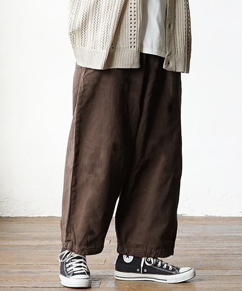 MinoriTY（マイノリティ）の「【MinoriTY】極太ワイドバルーンパンツ 極太デニムパンツ バギーパンツ イージーパンツ メンズ（デニムパンツ・メンズ・ブラウン/オフホワイト/ブラック/ライトブラック/ケミカルウォッシュ・M/L）」の14枚目の写真