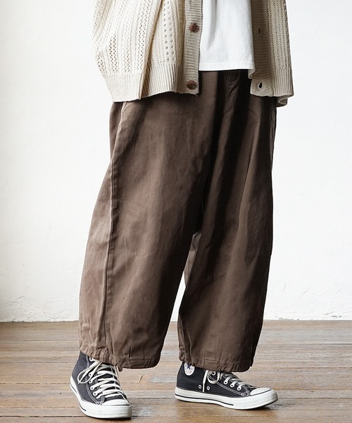 MinoriTY（マイノリティ）の「【MinoriTY】極太ワイドバルーンパンツ 極太デニムパンツ バギーパンツ イージーパンツ メンズ（デニムパンツ・メンズ・ブラウン/オフホワイト/ブラック/ライトブラック/ケミカルウォッシュ・M/L）」の15枚目の写真