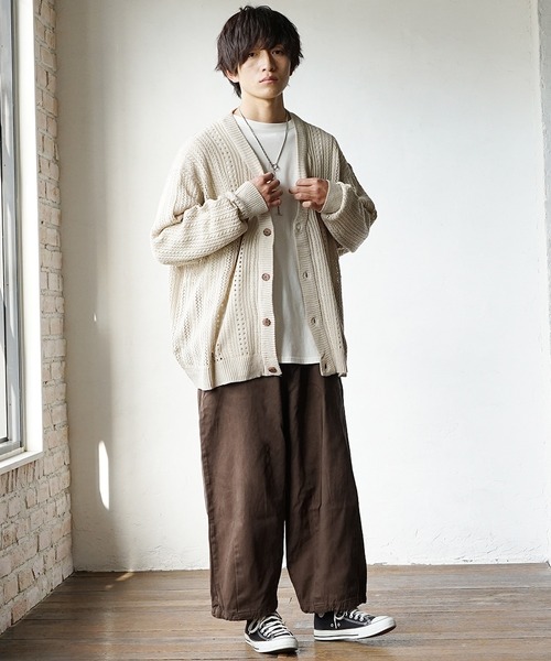 MinoriTY（マイノリティ）の「【MinoriTY】極太ワイドバルーンパンツ 極太デニムパンツ バギーパンツ イージーパンツ メンズ（デニムパンツ・メンズ・ブラウン/オフホワイト/ブラック/ライトブラック/ケミカルウォッシュ・M/L）」の17枚目の写真