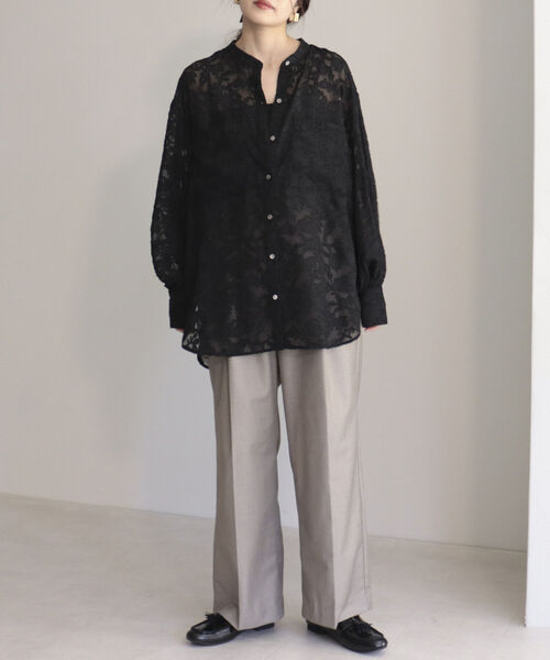 fredy emue（フレディエミュ）の「スラックスセンタープレスパンツ（スラックス・レディース・ライトグレー/ブラック/ベージュ/ラベンダー・36/38）」の12枚目の写真