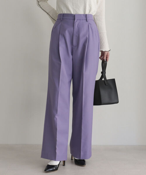 fredy emue（フレディエミュ）の「スラックスセンタープレスパンツ（スラックス・レディース・ライトグレー/ブラック/ベージュ/ラベンダー・36/38）」の19枚目の写真