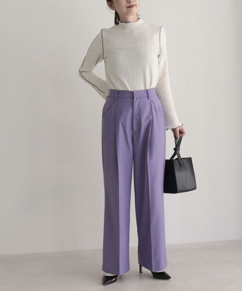 fredy emue（フレディエミュ）の「スラックスセンタープレスパンツ（スラックス・レディース・ライトグレー/ブラック/ベージュ/ラベンダー・36/38）」の22枚目の写真