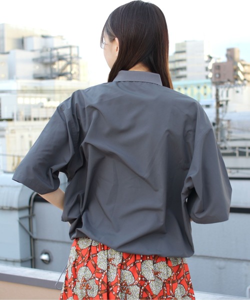 GYMPHLEX(ジムフレックス)の「GYMPHLEX/ジムフレックス ポロプルオーバーショートスリーブ POLO PULLOVER SHORTSLEEVE GY-C0254 PMT(ポロシャツ・レディース・ネイビー/チャコールグレー・14)」の10枚目の写真