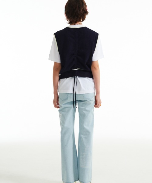 ベスト ジレ KIRSH CHERRY SHIRRING KNIT VEST/キルシーチェリーシャーリングニットベスト レディース セール】KIRSH CHERRY SHIRRING KNIT VEST/キルシーチェリー