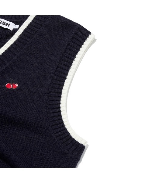 ベスト ジレ KIRSH CHERRY SHIRRING KNIT VEST/キルシーチェリーシャーリングニットベスト レディース セール】KIRSH CHERRY SHIRRING KNIT VEST/キルシーチェリー