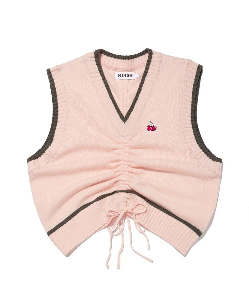KIRSH(キルシー)の「KIRSH CHERRY SHIRRING KNIT VEST/キルシーチェリーシャーリングニットベスト(ベスト・レディース・ライトピンク/ネイビー・ONE SIZE)」の19枚目の写真