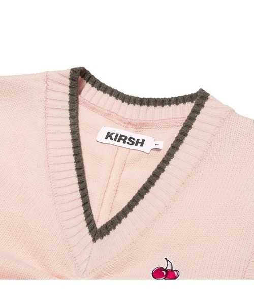 セール】KIRSH CHERRY SHIRRING KNIT VEST/キルシーチェリー