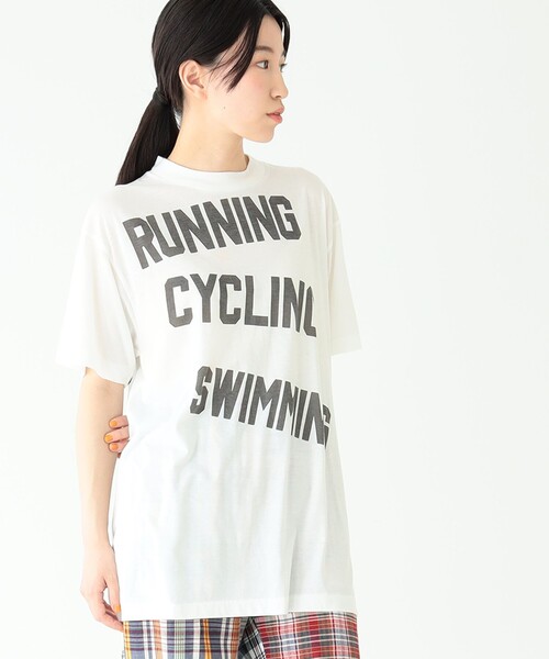 BEAMS BOY（ビームスボーイ）の「BEAMS BOY / ロゴ プリント Tシャツ（Tシャツ/カットソー・レディース・チャコールグレー/オフホワイト/イエロー・FREE）」の12枚目の写真