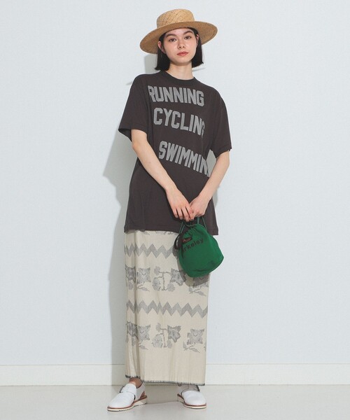 BEAMS BOY（ビームスボーイ）の「BEAMS BOY / ロゴ プリント Tシャツ（Tシャツ/カットソー・レディース・チャコールグレー/オフホワイト/イエロー・FREE）」の16枚目の写真