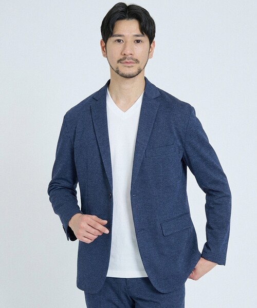 ABAHOUSE GRAY(アバハウスグレイ)の「【セットアップ対応】COOL DRY TOUCH ジャケット /接触冷感 /吸水速乾 /UVカット(テーラードジャケット・メンズ・モカ/ネイビー/グレー/ブルー/グレイッシュベージュ/ブラック/チェック/ストライプ/グレー系その他/ベージュ・44/46/48/50)」の15枚目の写真