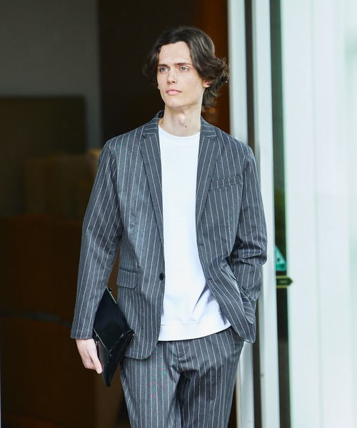 ABAHOUSE GRAY（アバハウスグレイ）の「【セットアップ対応】COOL DRYMAX ジャケット（テーラードジャケット・メンズ・モカ/ネイビー/グレー/ブルー/グレイッシュベージュ/ブラック/チェック/ストライプ/グレー系その他・44/46/48/50）」の8枚目の写真