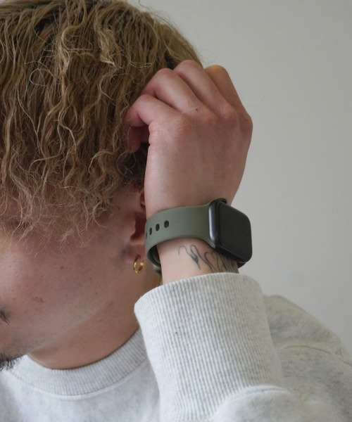 Port(ポート)の「Apple Watch くすみカラー シンプル シリコン バンド / アップルウォッチ #(デジタル腕時計・レディース・ライトベージュ/ライトパープル/カーキ/ベージュ/サックスブルー/ピンク/ブラック/ホワイト・A/B)」の5枚目の写真