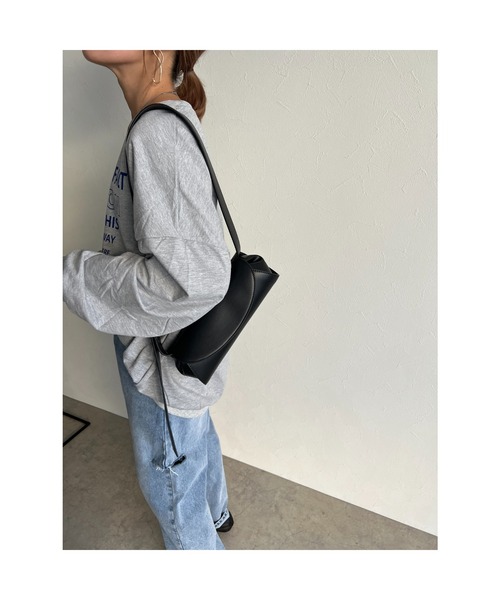 owndaily（オンデイリー）の「エコレザーショルダーバッグ（ショルダーバッグ・レディース・ブラック/ブラウン・FREE）」の10枚目の写真