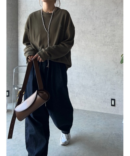 owndaily（オンデイリー）の「エコレザーショルダーバッグ（ショルダーバッグ・レディース・ブラック/ブラウン・FREE）」の5枚目の写真