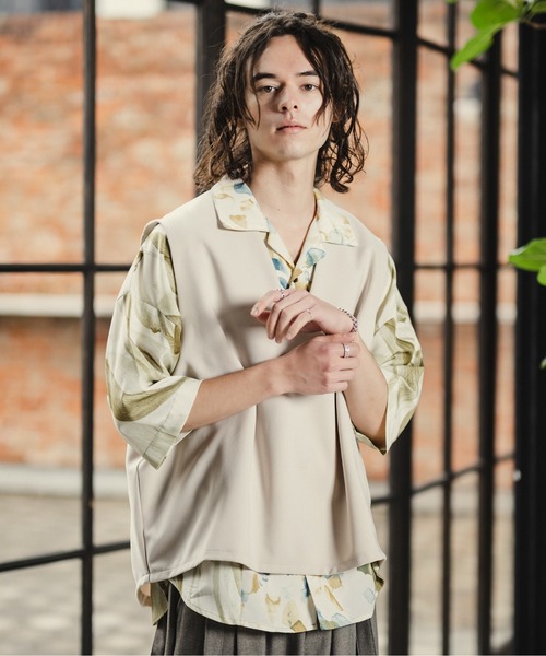 CASPER JOHN（キャスパージョン）の「V-neck loose vest/Vネックルーズベスト（ベスト・メンズ・ライトグリーン/ブラック/ナチュラル・SMALL/MEDIUM/LARGE）」の16枚目の写真
