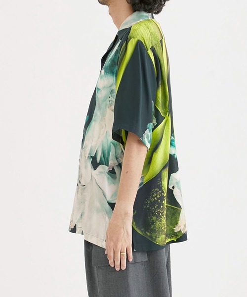 TAAKK（ターク）の「【TAAKK / ターク】SILK OPEN COLLAR SHIRTS / シルクオープンカラーシャツ（シャツ/ブラウス・メンズ・ブラック・3/1/2）」の4枚目の写真