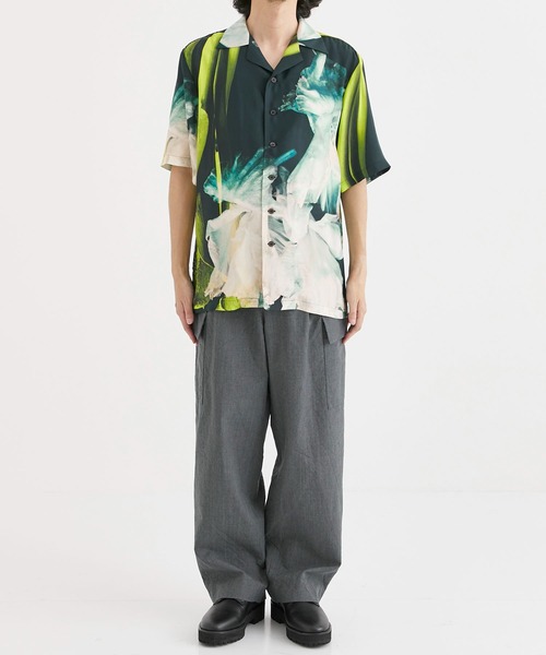 TAAKK（ターク）の「【TAAKK / ターク】SILK OPEN COLLAR SHIRTS / シルクオープンカラーシャツ（シャツ/ブラウス・メンズ・ブラック・3/1/2）」の8枚目の写真